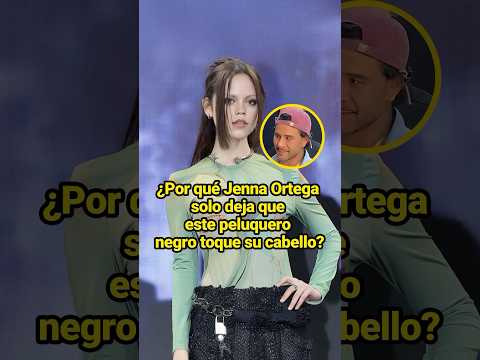 ¿Por qué Jenna Ortega deja que este peluquero negro toque su cabello?#celebrity #JennaOrtega