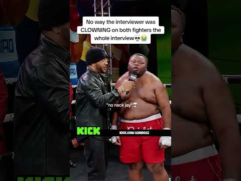 No way the interviewer was CLOWNING on both fighters the whole interview๐๐ญ#adinross #noneckjay