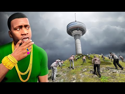 Xây Tháp CHỐNG ZOMBIE Tỷ Phú Của FRANKIN Trên Núi Trong GTA 5