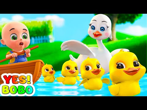 Five Little Duckling With Mommy Duck | Row Row  Your Boat +More Compilation Kids Nursery Rhyme Song