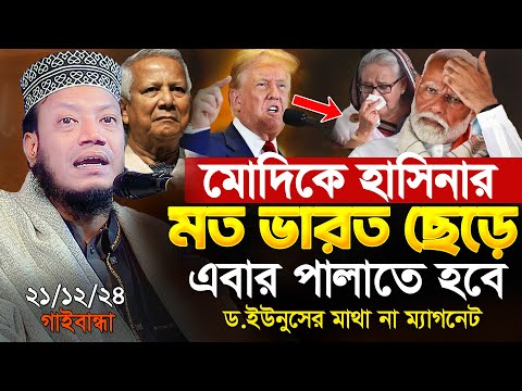 এবার ভারত ছেড়ে মোদির পালানোর পালা । আমির হামজা নতুন ওয়াজ 2024 । amir hamza new waz 2024 । Amir Hamza