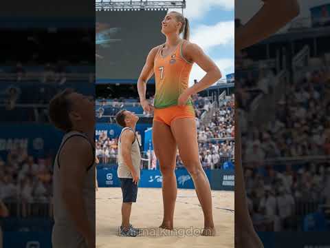Entrevista normal… hasta que ella hizo algo increíble 💥 #voleibol #short #tallwomen #sports