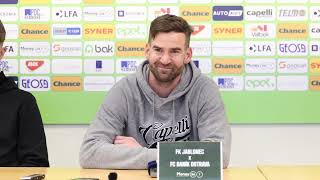 Brankář Jan Hanuš po výhře nad Ostravou