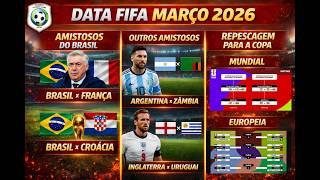 Essa DATA FIFA vai definir tudo na repescagem? Amistosos E seleção em jogo