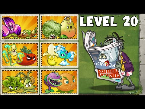 Random 30 Pair Team Plants vs Sunday Edition Zombie Level 20 - Who Will Win? - PvZ 2 Challenge