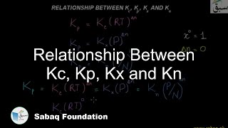 Relationship Between Kc, Kp, Kx and Kn