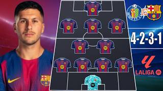 🚨 GETAFE VS BARCELONA: BARCELONA PREDICTED LINEUP (4-2-3-1) 🔥 LA LIGA JORNADA 32 (25/26)