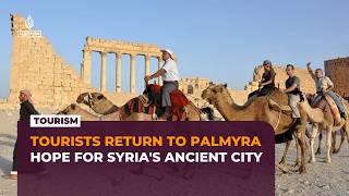 YouTube video thumbnail:  Tourists Return to Palmyra as Syria Seeks to Revive Tourism Industry 