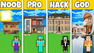 Minecraft Battle: NOOB vs PRO vs HACKER vs GOD FRENCH HOUSE BUILD CHALLENGE in Minecraft