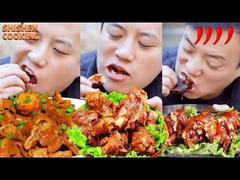 Village Funny Mukbang ｜Grilled Stone Food ｜Wild Cooking ｜Cooking And Eating Special Food Collection