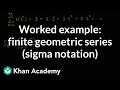 Understanding Finite Geometric Series