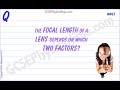 Focal Length and Lens Properties