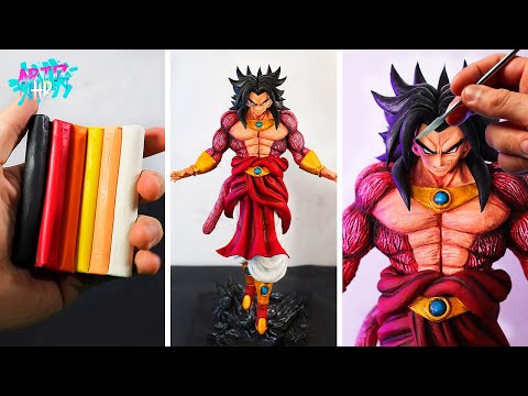 Mi MEJOR escultura con PLASTILINA ESCOLAR! 😱| Como hacer a Broly ssj4 | Dragon Ball