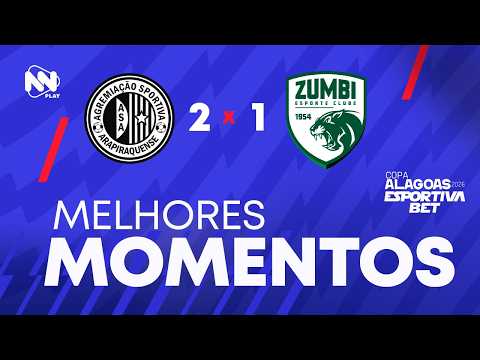 ASA Arapiraca-AL 2 x 1 Zumbi-AL