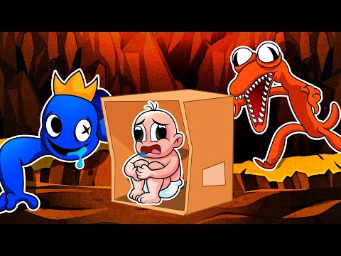 BEBE NOOB CONSIGUE EL FINAL DE RAINBOW FRIENDS 😡 😱 en ROBLOX