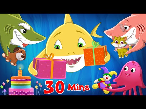 Baby Shark Birthday Song + More Nursery Rhymes & Baby Songs by FunForKidsTV