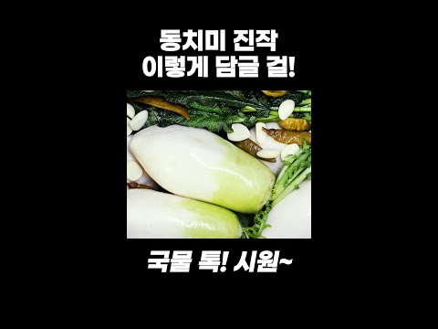 톡 쏘고 시원한 동치미 맛있게 담는 법 절대 실패 없이 누구나 맛있습니다