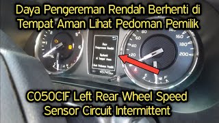 C050C1F Left Rear Wheel Speed Sensor Circuit Intermittent - Toyota Hilux Revo 2GD