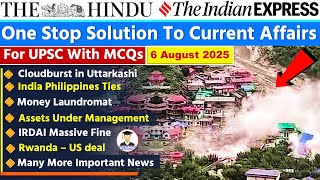 6 August 2025 | The Hindu Newspaper Analysis | 6th August Current Affairs Today | Editorial Analysis