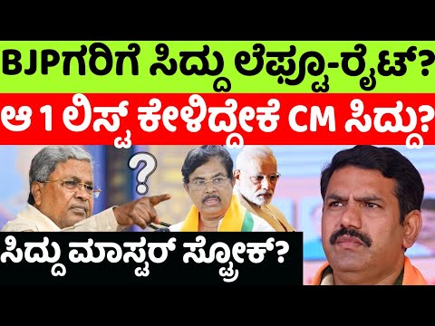 BJP:Congress:ರಾಜೀನಾಮೆ ಕೇಳಿದ BJPಗರಿಗೆ ಸಿದ್ದು ಲೆಫ್ಟೂ-ರೈಟ್? BJPಗೆ ಸಿದ್ದು ಮಾಸ್ಟರ್ ಸ್ಟ್ರೋಕ್?