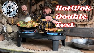 Neue HOT WOK Doppel Outdoor-Cooking Station, zwei Riesige Brenner á 10KW, WOK-Brenner und Gaskocher