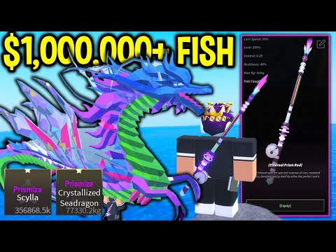 CATCHING SECRET $1,000,000 DRAGON FISH With $15 MILLION ROD in Roblox Fisch..