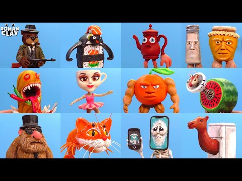 All Brainrot Memes with Clay 🤯 TA TA TA SAHUR, BALLERINA CAPPUCCHINA, TRIPPI TROPPI