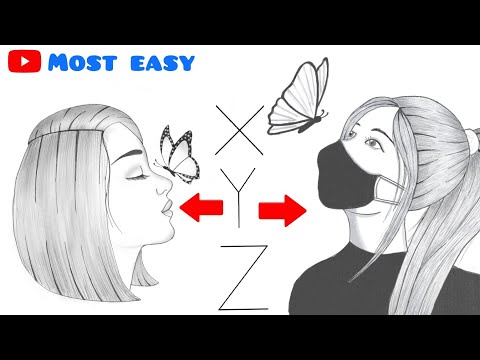 How to draw 2 girl with Butterfly | pencil sketch for beginners | Easy drawing