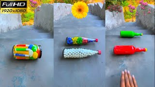 Breaking glass bottle ⚠️🔥 Crushing Crunchy & Soft Things #asmr #shorts #asmrsound #satisfyingvideo