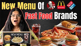 Eating Only New Items From Major Fast Food Brands | Dominos Volcano Pizza, Haldiram Momos & More