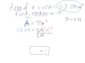 Finding Radius and Area of Circles