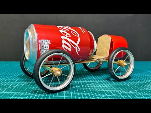 Amazing Model Vintage Racing Car made with Soda Cans - How to Make a Car - Tutorial