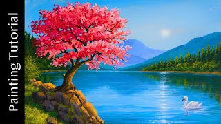 How to Paint a Serene Lake | Landscape Painting Tutorial