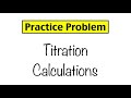 Titration and Concentration Calculations