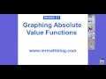 Graphing and Transforming Absolute Value Functions