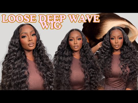 THIS 30 INCH WIG IS A MUST HAVE! 😍LOOSE DEEP WAVE HAIR EASY INSTALL FT MEGALOOK HAIR