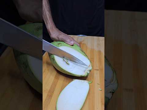 Small crunch soft coconut ASMR slicing #shorts