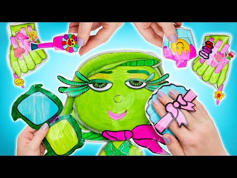 Giant Inside Out 2-Inspired Blind Bag Unboxing 💚 Squishy DISGUST's Total Makeover