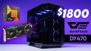 $1800 Gaming PC Build 2025 | Darkflash DY470 + 7800x3D + RX 9070