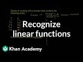 Recognizing Linear Functions in 8th Grade Math