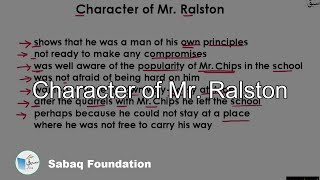 Character of Mr. Ralston