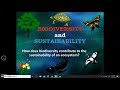 Biodiversity and Ecosystem Sustainability