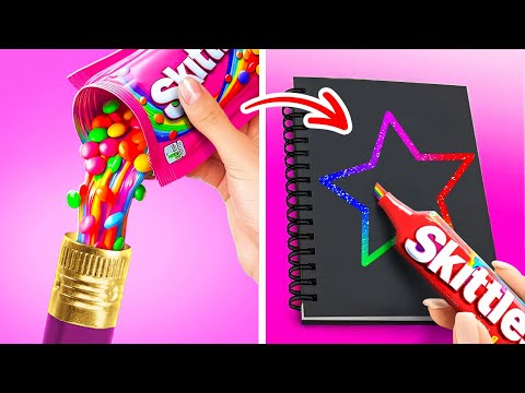 Candy School Supplies 🍭🍬 Cute Art Hacks & Amazing DIYs By 123 Go Live!