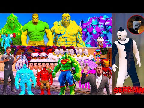 Shinchan & Franklin Playing Chupan Chupai With AVENGERS Family & HULK Family in GTA 5 !