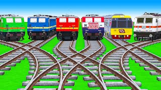 【踏切アニメ】あぶない電車 6 TRAIN Climbing Pynamid 🚦 Fumikiri 3D Railroad Crossing Animation #train