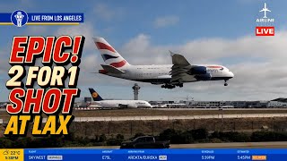 Epic 2-for-1 A380 Moment at LAX!