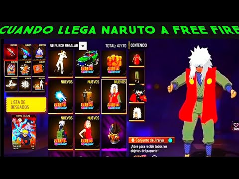 free fire colaboración con naruto 2025