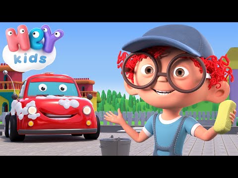 Czerwony Samochód bajka 🚗 Myjnia samochodowa | HeyKids - Piosenki Dla Dzieci