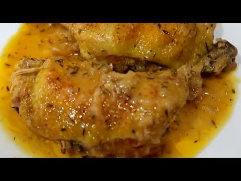 Mi versión del clásico Pollo al vino! Exquisito!