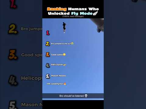 Ranking Humans Who Unlocked Fly Mode😭
